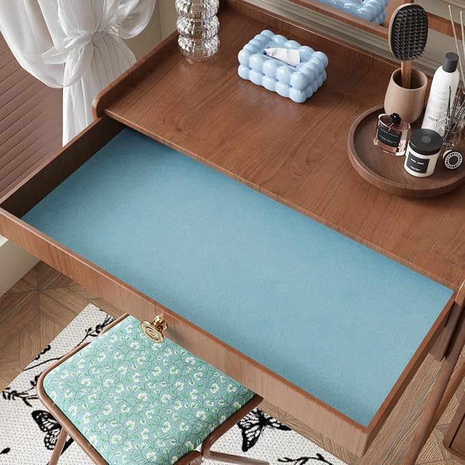 CRE8TIVE Baby Blue Felt Drawer Liner Self Adhesive Velvet Flocking Liner - Image 3