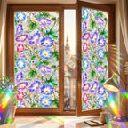 Morning Glory Stained Glass Window Cling, Removable Window Privacy Film by Unknown