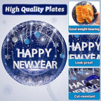 100PCS Happy New Year Party Plates and Napkins Party Supplies Blue 2026 New - Image 4