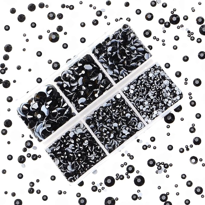 4000pcs Mixed Size Hot Fix Round Crystals Gems Glass Stones Hotfix Flat Back - Image 5