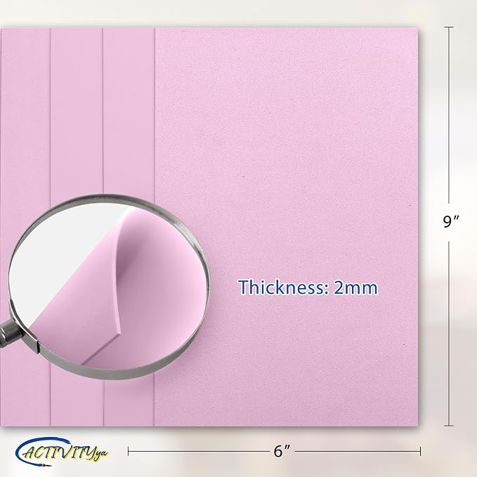 Baby Pink EVA Foam Sheets, 6 x 9 Inch, 2mm Thick – Foam Paper - Image 2