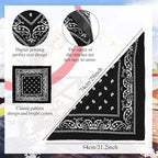 100 Pack Bandanas Unisex Paisley Bandanas Bulk Multi Purpose Cowboy Head Wrap - Image 5