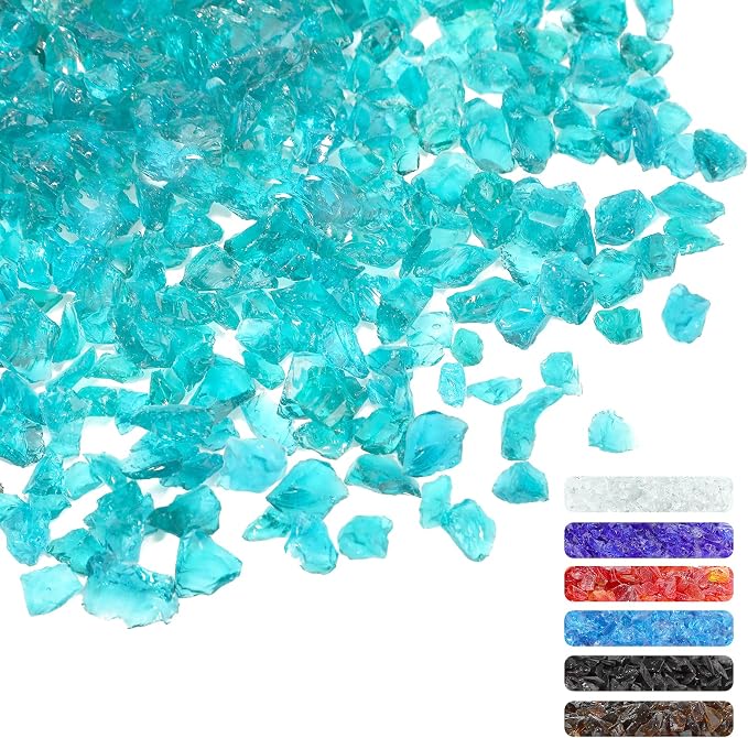 1.5 lb Glass Gravel Stone 3-6 mm Glitter Gravel Stone Luster Reflective by Patelai