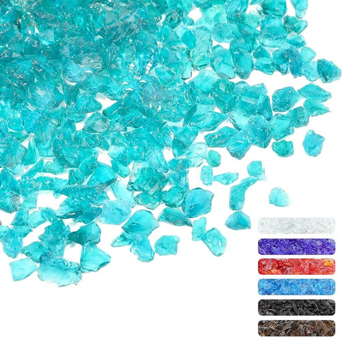 1.5 lb Glass Gravel Stone 3-6 mm Glitter Gravel Stone Luster Reflective by Patelai