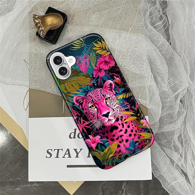 ZHEGAILIAN Case for iPhone 16 Plus, Panther Leopard Flower Durable Shockproof - Image 6