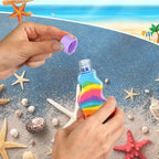 Nuenen 100 Pcs Sand Art Bottles Bulk Wave Shaped Plastic Bottles - Image 4