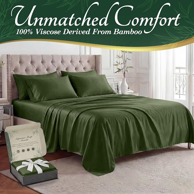 DECOLURE 100% Viscose Derived from Bamboo Sheets Queen Size - Image 2