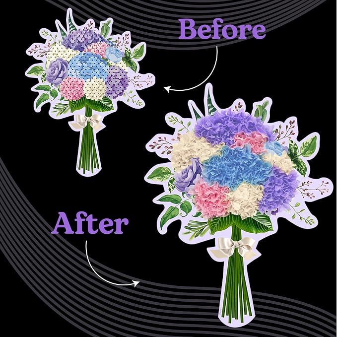 Unwynd Poke Art Hydrangea Flower Bouquet | Mess-Free Arts and Crafts - Image 8