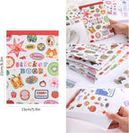 Girl's Korean Sticker Book, Food and Daily Life Theme - Image 3