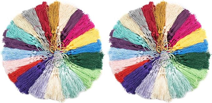 Foraineam 300 Pieces 20 Colors 5 Inch / 13cm Silky Handmade Soft Tassels Floss by Foraineam