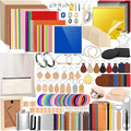 Adrattnay Laser Material Explore Kit, 46 Kinds Blanks Includes Basswood by WOODEXPERT