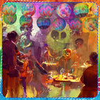 Panelee 12 Pcs Tie Dye Party Decorations Paper Lanterns 8 Inch Hanging Round - Image 6