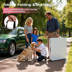 FDW 8FT Folding Table, Portable Fold-in-Half Plastic Picnic Party Table - Image 7