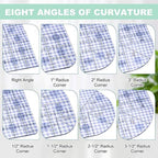 Kigley 2 Pcs Curved Corner Cutter Quilt Ruler Acrylic Sewing Patchwork Template - Image 3