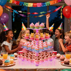 YestBuy Acrylic Cupcake Stand for 50 Cupcakes, 4 Tier Cupcakes Tower Stand - Image 3