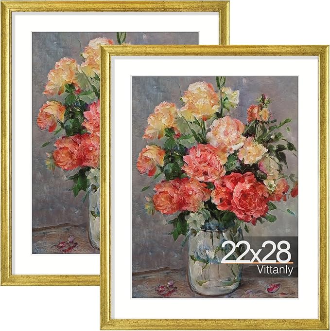 Vittanly 22x28 Picture Frames Set of 2, Ornate Vintage Photo Frame by Vittanly