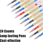 Japanese Style Black Blue & Red Gel Ink Pens, 0.35mm Extra Fine Point, No - Image 7