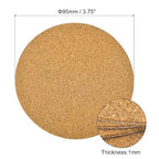 UXCELL 100 Pcs Self-Adhesive Cork Round, 3.75" x 3.75" Cork Tiles Backing Sheets - Image 2