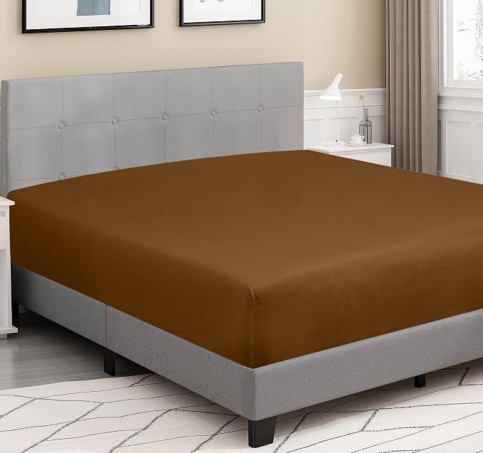 ROYALE LINENS 300 Thread Count 100% Long Staple Combed Cotton Fitted Sheet King - Image 4