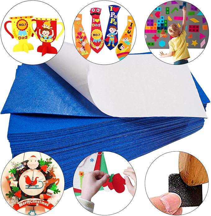 Jtnohx Self Adhesive Felt Sheets, Sticky Fabric Square - Image 5