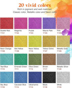 Fabric Paint, Yeeart 20 Colors Permanent Soft Fabric Paint Set - Image 3