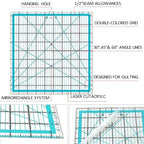 Quilting Rulers, Acrylic Quilt Ruler, 4 Square Fabric Cutting Ruler, Quilting - Image 3