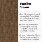 Jacquard Textile Color Brown - Image 2