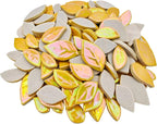 500g/1.1lb Leaf-Shaped Ceramic Mosaic Tiles, Ceramic Mosaic Pieces - Image 8