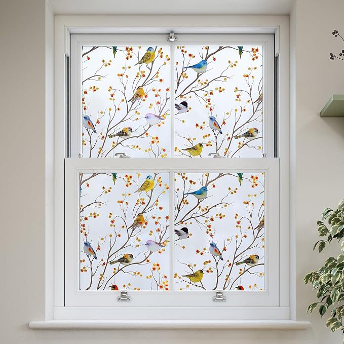 DKTIE Country Rustic Stain Glass Window Film - Image 2