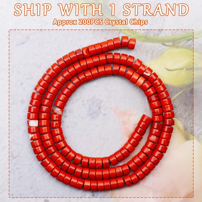 Natural Stone Heishi Beads for Necklace Making, 4 mm x 2 mm Small Flat Round - Image 2