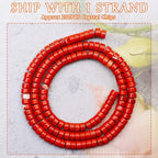 Natural Stone Heishi Beads for Necklace Making, 4 mm x 2 mm Small Flat Round - Image 2