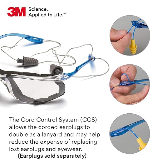 3M Safety Glasses, Virtua CCS, ANSI Z87, Corded Ear Plug Control System - Image 5