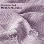 100% Cotton Muslin Blanket 40" x 40", Breathable and Lightweight Cotton Throw - Image 4