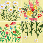Louise Maelys 3 Set Floral Embroidery Kit, Botanical DIY Craft Collection | - Image 4