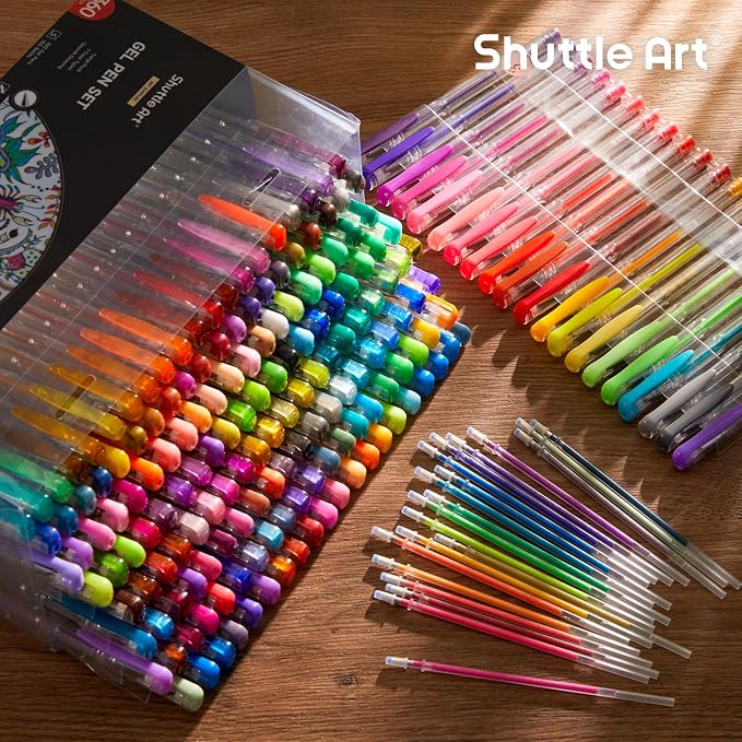 Shuttle Art 360 Pack Gel Pens Set, 180 Colors Gel Pen Set Plus 180 Color - Image 7