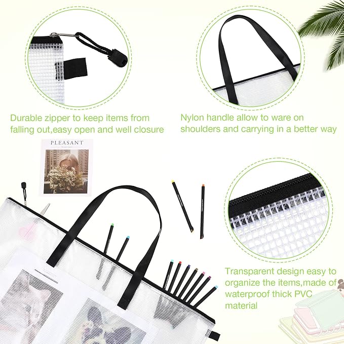 Saintrygo 10 Pcs Art Portfolio Bag 19 x 25 Inches Artist Supply Organizer - Image 3