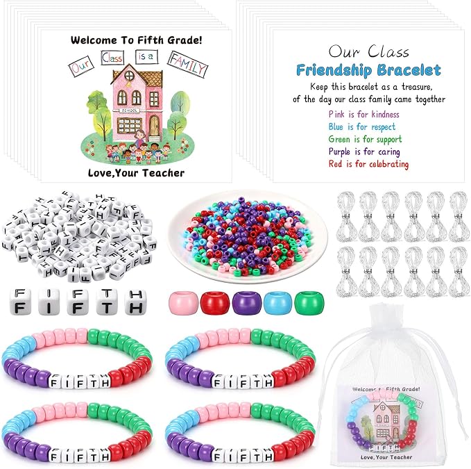 Tondiamo 24 Sets 5th Grade Back to School Gifts Friendship Bracelet Making Kit by Tondiamo