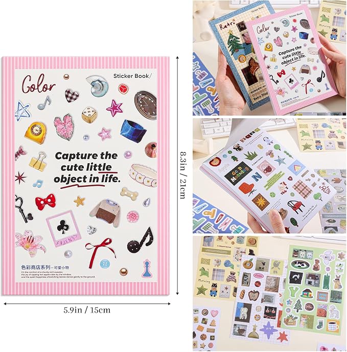 Girl's Korean Sticker Book, Food and Daily Life Theme - Image 3