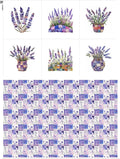 Lavender Patchwork Cotton Fabric Panel – 6 Designs + Bonus Sheet 29.5×19.6 inch by FabricsTown