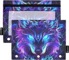 Mystical Wolf Face Pencil Pouch by BOENLE-WELCOMEYOURCOMING
