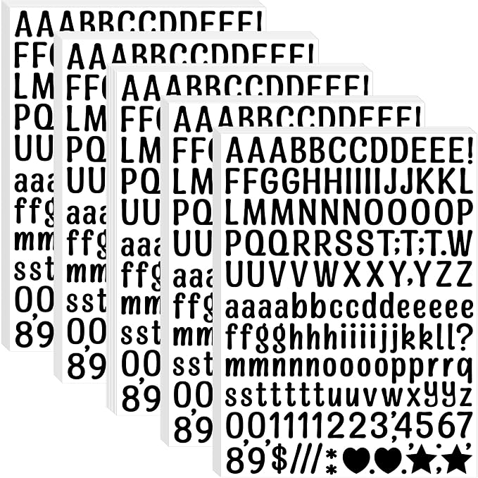 Letter Stickers 0.5 inch, Self-Adhesive Vinyl Waterproof ABC Letter Stickers by Unknown