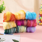 9 Colors 45G Mixed Color Fibre Wool Yarn Roving - Image 6