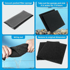 AQUANEAT 2 Pack Aquarium Bio Sponge Filter Media Pad Cut-to-Size Open Cell Foam - Image 7
