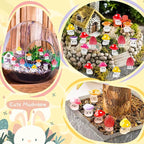 24pcs Mini Mushrooms Cute Resin Tiny Mushrooms Statue Fake Miniature Mushroom - Image 4