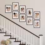Sheffield Home 9 Piece Gallery Wall Frame Set, 11x14 Inch, Dark Oak - Image 6