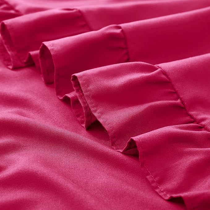 KKJIAF Ruffle Pillow Cases Queen Size Set of 2, Ruffled Pillow Covers - Image 6