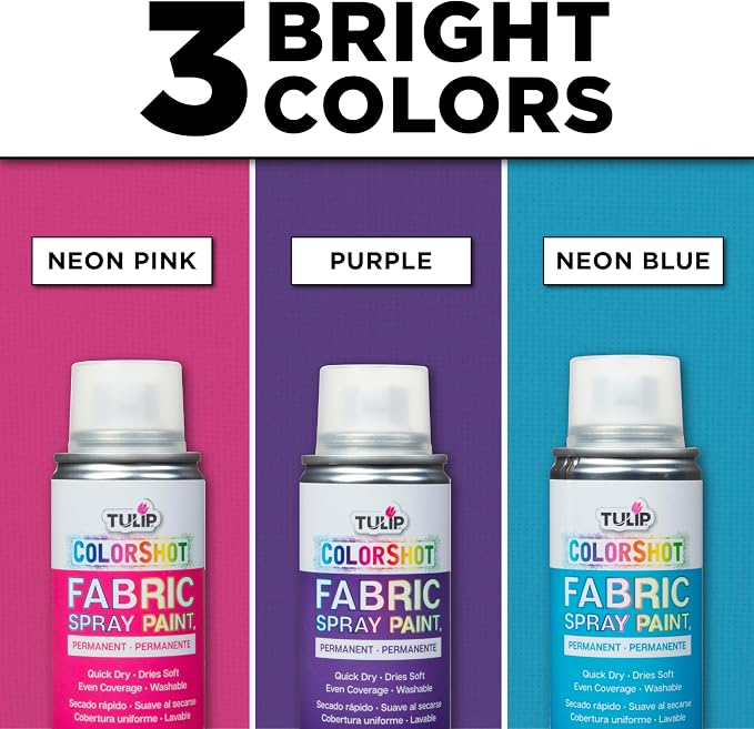 Tulip ColorShot Instant Fabric Spray Paint, Permanent Color Spray-On Fabric - Image 6