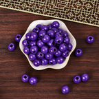 240pcs Purple Color Wood Beads 16mm Large Hole:6mm - Image 6