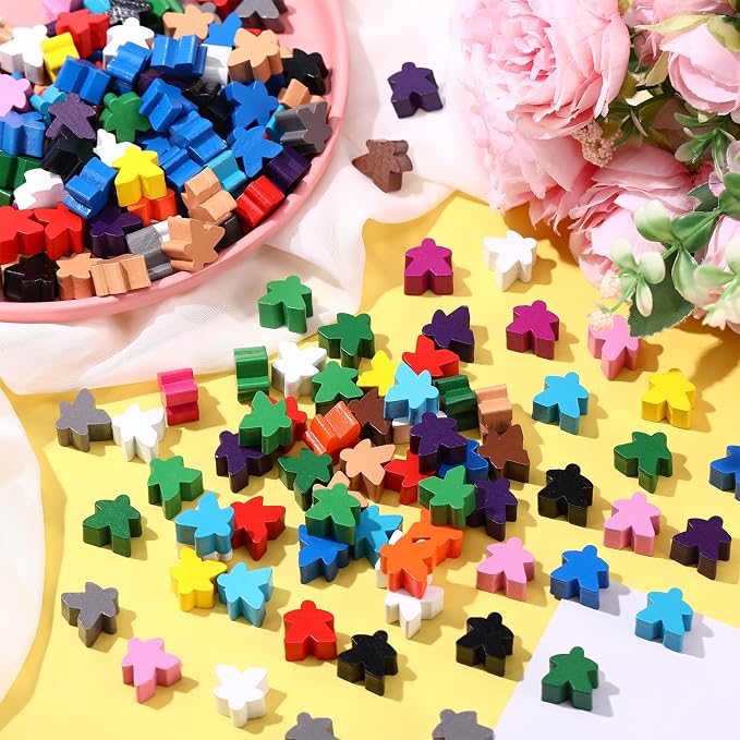 Arrowbash 200 Pcs Wooden Meeples Multi Color Meeples Pieces Family Games - Image 5