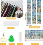 NEGEKFKX 6 Pcs Beach Cross Stitch Bookmark Kit - Image 2